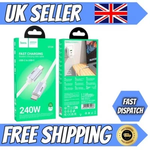 Type-C to Type-C PD 240W Fast Charging Cable 1.8m Braided Lead -UK Seller - Picture 1 of 5