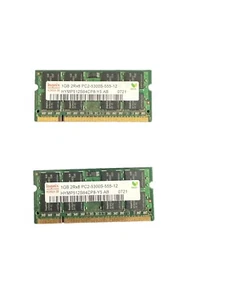 2 Memoria Ram Hynix 1gb 2rx8 pc2-5300s-555-12 componente Modulo per Notebook Pc - Foto 1 di 2