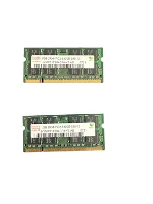 2 Memoria Ram Hynix 1gb 2rx8 pc2-5300s-555-12 componente Modulo per Notebook Pc - Immagine 1 di 2