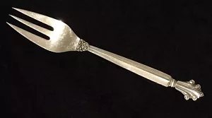 "Forchetta per insalata argento sterling Acanthus di Georg Jensen 3 tine 6 5/8" - Foto 1 di 6