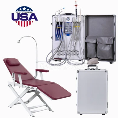 Dental Portable Folding Chair /Portable Delivery Unit Cart Air Compressor Kit - Image 1 of 4