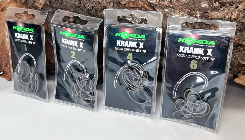 Korda Krank X Micro Barbed Gr. 1 2 4 6 Karpfenhaken Carp Hooks 10 Stück NEW