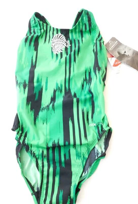 Traje de baño Dolfin Pro Performance 1 pieza verde negro rayos X nuevo con etiquetas 28 Xs Foto 1 de 4