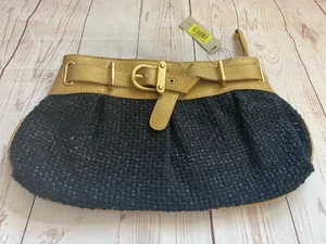 adrienne vittadini Soledad Schwarz Gold Zip Around All in One Geldbörse Clutch Tasche - Bild 1 von 7