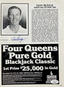 DON BUDGE Autograph SIGNED 8x11 Program Picture Tennis Hall of Fame JSA CERT - Picture 1 of 9