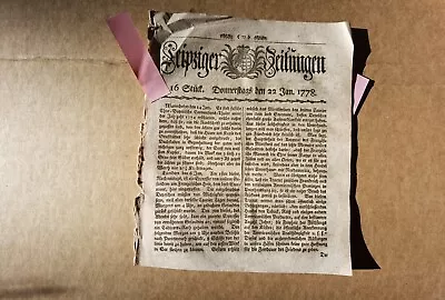 Zeitung 1778 16 Münzen Falschgeld Bayern Thaler / Beerdigung München Wittelsbach • 15€