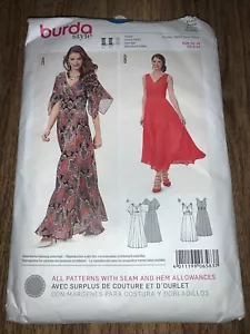 Burda 6583 Sz 8-20 Miss Classic Formal Dress- Cut But Appears To Be Complete - Picture 1 of 2