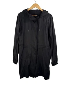 Lululemon city stroll trench coat black athleisure preppy 90s minimalist sz 8 - Picture 1 of 6