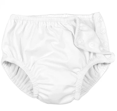 Pañal de natación absorbente reutilizable a presión unisex para bebé Iplay blanco talla 18M 5118 Foto 1 de 2