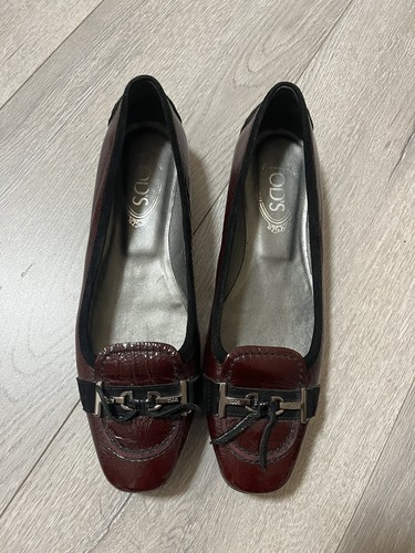 TOD’S Mocassino piatto in pelle Tod's Borgogna taglia 38 US 7 5