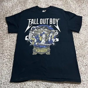 Fall Out Boy Shirt Mens Medium Black Rock Band Music Concert Tour Graphic Tee - Picture 1 of 12