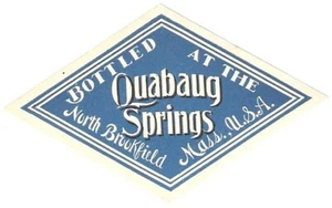 Quabaug Springs Original Vintage Label North Brookfield, Massachusetts - Picture 1 of 1