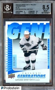 2023-24 Upper Deck Trilogy Generations Blue Wayne Gretzky HOF 19/349 BGS 8.5 - Picture 1 of 2