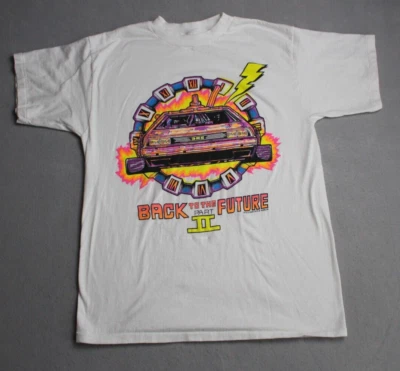 Camiseta De Colección Regreso al Futuro Parte 2 II 1989 Adulto Grande Promoción Delorean Foto 1 de 4