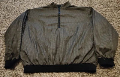 Vintage Sun Mountain Reversible Jacket Mens XL Black 1/4 Zip Pullover Polyester - Image 1 of 4