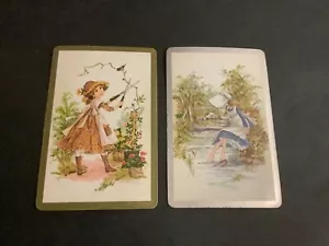 vintage swap card - Beautiful Girl Pair - Picture 1 of 2