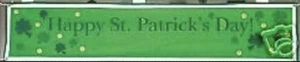 NIP - Nylon Happy St. Patrick's Day Banner 60 x 13-In. w/Metal Grommets & Cord - Picture 1 of 1