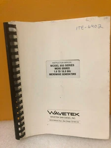 Wavetek- 950 Series Micro Source Microwave Generators Instruction Manual - Picture 1 of 3