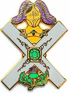 SPILLA distintivo GRANDE MASSONICO cavalieri di Sant'Andrea kilt rito scozzese - Foto 1 di 2
