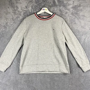 Tommy Hilfiger Suéter Mediano Jersey Tejido Gris Pullover Manga Larga Cuello Redondo - Imagen 1 de 11