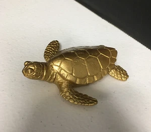 Gold Sea Turtle Figurine Resin Home Decor - Picture 1 of 6