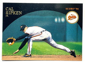 HOF'er CAL RIPKEN JR Orioles 1994 Score BURGER KING GOLD PARALLEL CARD #9 of 9