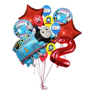 THOMAS THE TANK ENGINE BALLOONS 2st Birthday Party 12 piece set AGE 2 - Picture 1 of 4
