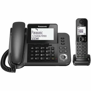 Teléfono Fijo Panasonic KX-TGF310 Blanco Negro Gris - Zdjęcie 1 z 1