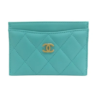 CHANEL Matelasse Coco Mark Card Case Lambskin Green - Image 1 of 4