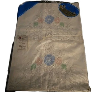 percale pillow cases New Embroidered Spokework - Picture 1 of 6