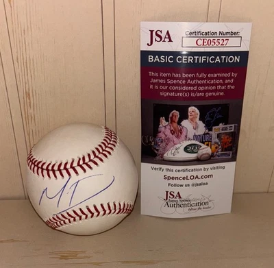 Mauricio Dubon Signed Autograph Rawlings MLB Baseball Houston Astros JSA - Image 1 of 2