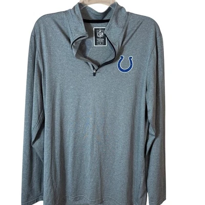 NFL Indianapolis Colts Equipo Ropa Gris Cuarto Cremallera Pullover Camisa Para Mujer M Foto 1 de 4
