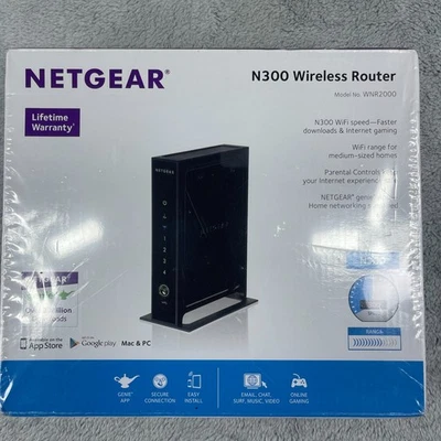 NETGEAR N300 Wireless Router Fast Wi-Fi for Home & Office WNR2000 - Image 1 of 4