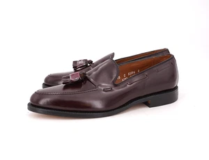 NUOVO | $445 ALLEN EDMONDS GRAYSON MOCASSINO NAPPA 10 C PELLE BORDEAUX - Foto 1 di 15