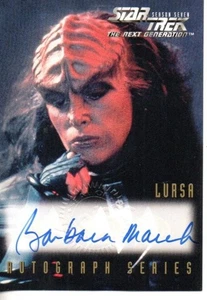 Star Trek TNG Next Gen Season 7 Auto Card No.A16 Barbara March "Lursa" - Picture 1 of 2