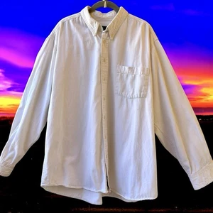 John Ashford White Long Sleeve Shirt Button Down Collar Cotton Oxford Mens XL - Picture 1 of 11