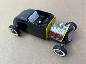 Vintage Saunders 1950s Racer Friction Toy Car Deuce Coupe Circle Track Ford - Picture 1 of 8