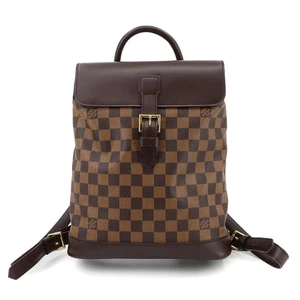 LOUIS VUITTON Damier Soho Mochila Level Marrón N51132 Cartera 90301457 - Imagen 1 de 11
