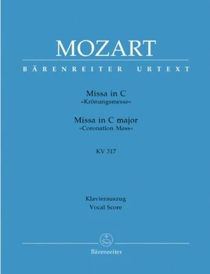 Mass in C major K.317 Coronation Mass (Vocal Score) by Mozart, Wolfgang Amadeus - Image 1 of 2