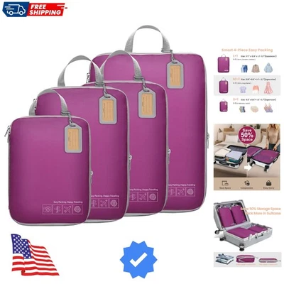 Travel Elegance: Compression Packing Cubes for Effortless Luggage Organization - Image 1 of 4