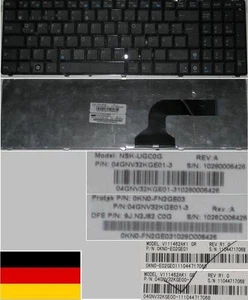 Clavier Qwertz Allemand ASUS G60 G73 N61 N61V N71V NSK-UGC0G 9J.N2J82.C0G NOLID - Photo 1/1