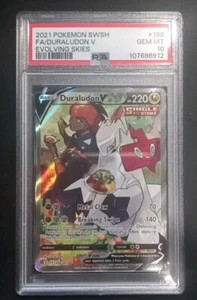 Pokémon Evolving Skies Duraludon V Alt 2021 arte completo #198 PSA 10 gemas como nuevo - Imagen 1 de 2