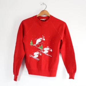 Vintage Kids Skiing Polar Bears Sweatshirt Large - Picture 1 of 4