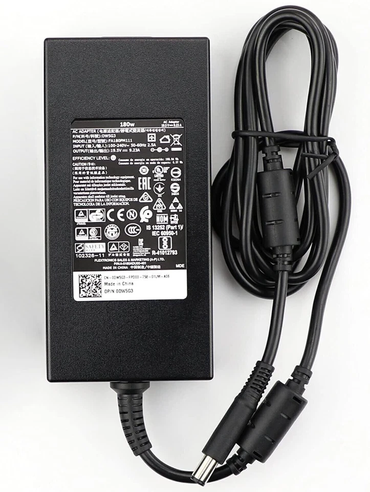 Original DELL 180W Power Supply 19.5V 9.23A Genuine Laptop Charger 7.4MMx5.00MM - Image 1 of 4