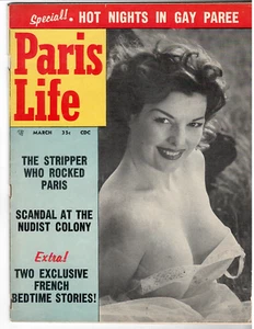 PARIS LIFE Men's Magazine #32 Mar. 1958, Figure Models, Lee Sharon, Zahra Norbo - Picture 1 of 3