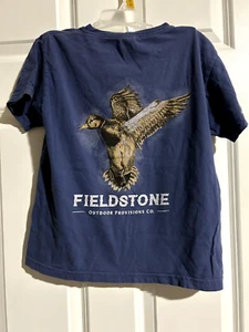 Fieldstone short sleeve t-shirt blue youth size medium comfort colors - Picture 1 of 4