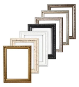 Ornate Swept Shabby Chic Picture Frame Photo Frame Poster Decor Gold Black White - Picture 1 of 21