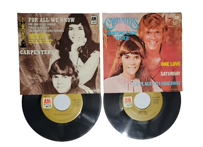 Carpenters 2 EP 45 rpm vinyl rare Mexican Press 1972 Picture sleeve - Image 1 of 4