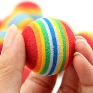 1x Swing Practice Training Ball Rainbow StripeS Foam EVA Sponge Golf Balls New - Picture 1 of 12