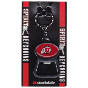 Utah Utes Metal Key Chain And Bottle Opener W/domed Insert - Picture 1 of 1